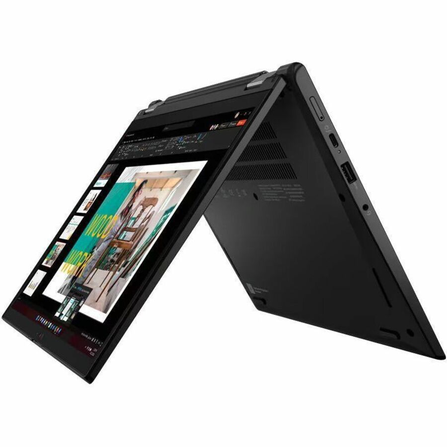 Lenovo ThinkPad L13 Yoga Gen 4 21FJ002DCA 13.3" Touchscreen Convertible 2 in 1 Notebook - WUXGA - Intel Core i7 13th Gen i7-1355U - 16 GB - 512 GB SSD - French Keyboard - Thunder Black 21FJ002DCA