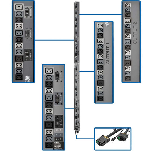 Tripp Lite by Eaton PDU3V602D354A 54-Outlet PDU PDU3V602D354A