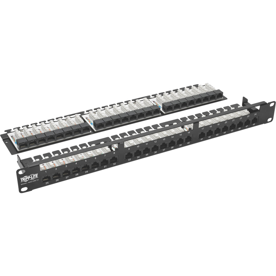 Tripp Lite by Eaton N052-048-1U 48-Port 1U Rack-Mount High-Density 110-Type Patch Panel N052-048-1U