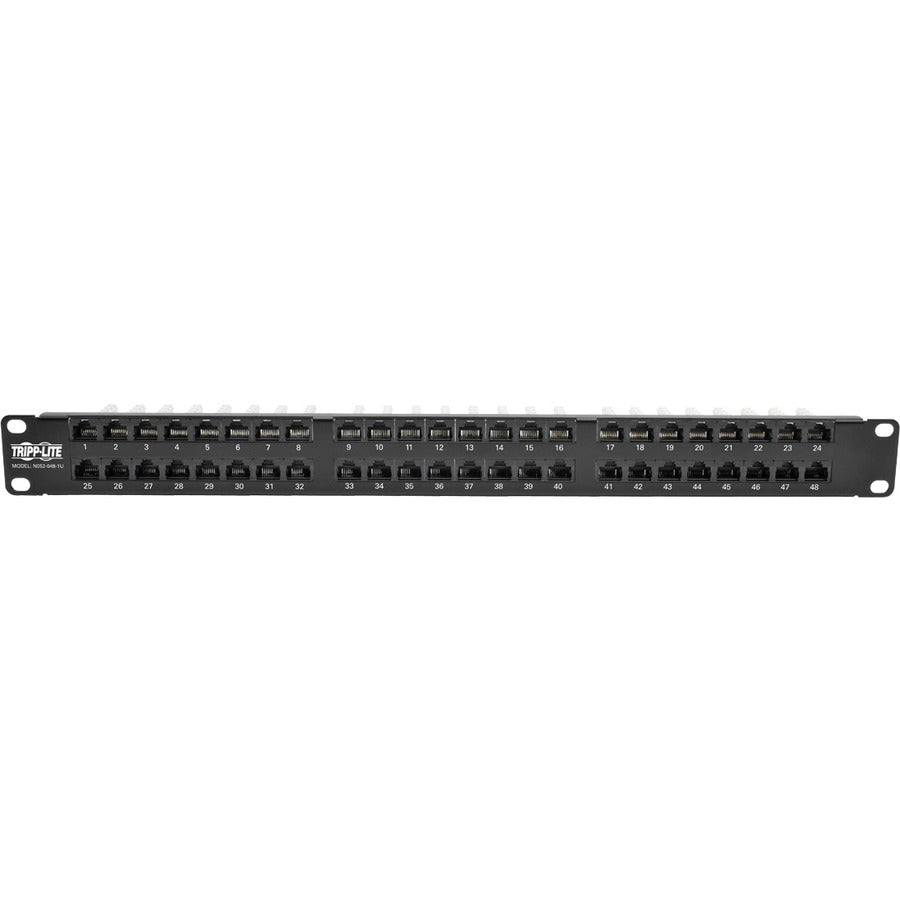 Tripp Lite by Eaton N052-048-1U 48-Port 1U Rack-Mount High-Density 110-Type Patch Panel N052-048-1U