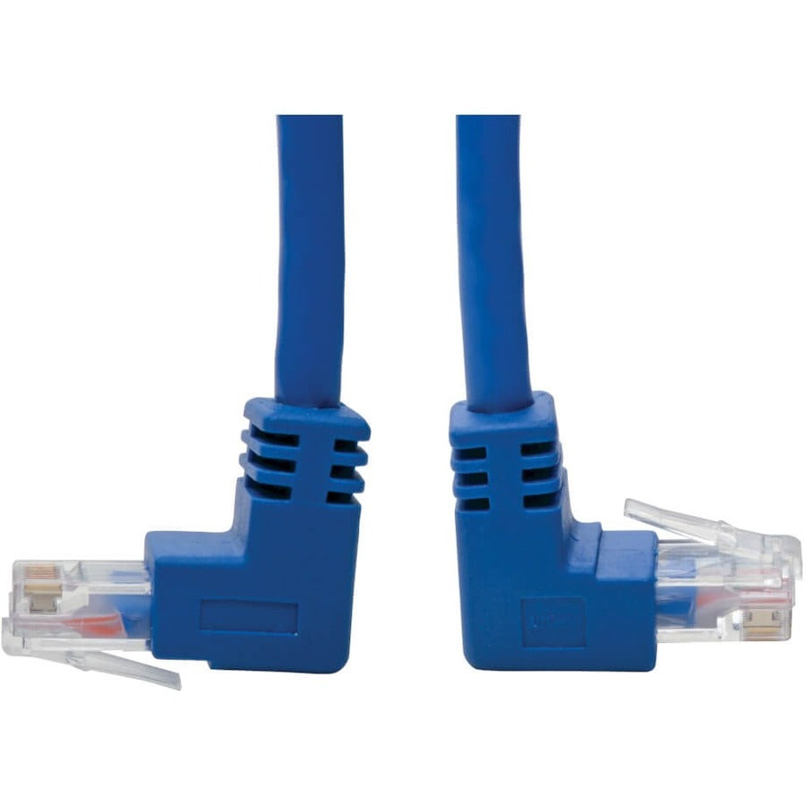 Tripp Lite by Eaton N204-004-BL-UD Cat6 UTP Patch Cable, Up-Angle Male/Down-Angle Male - 4 ft., Blue N204-004-BL-UD