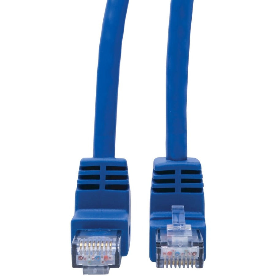 Tripp Lite by Eaton N204-004-BL-UD Cat6 UTP Patch Cable, Up-Angle Male/Down-Angle Male - 4 ft., Blue N204-004-BL-UD