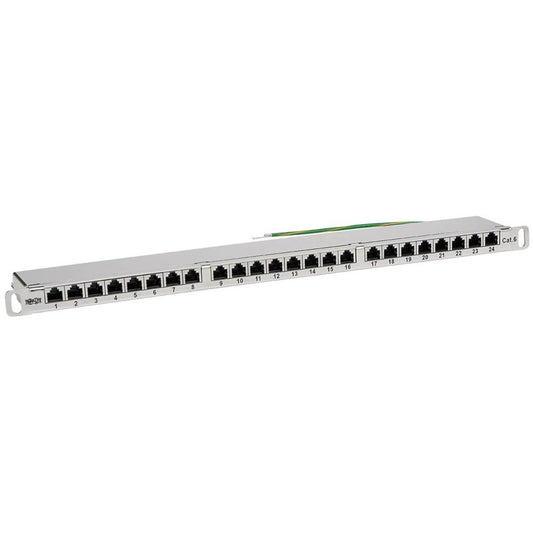 Tripp Lite by Eaton N252-024-HU-SHK Cat6 24-Port Patch Panel, 0.5U N252-024-HU-SHK