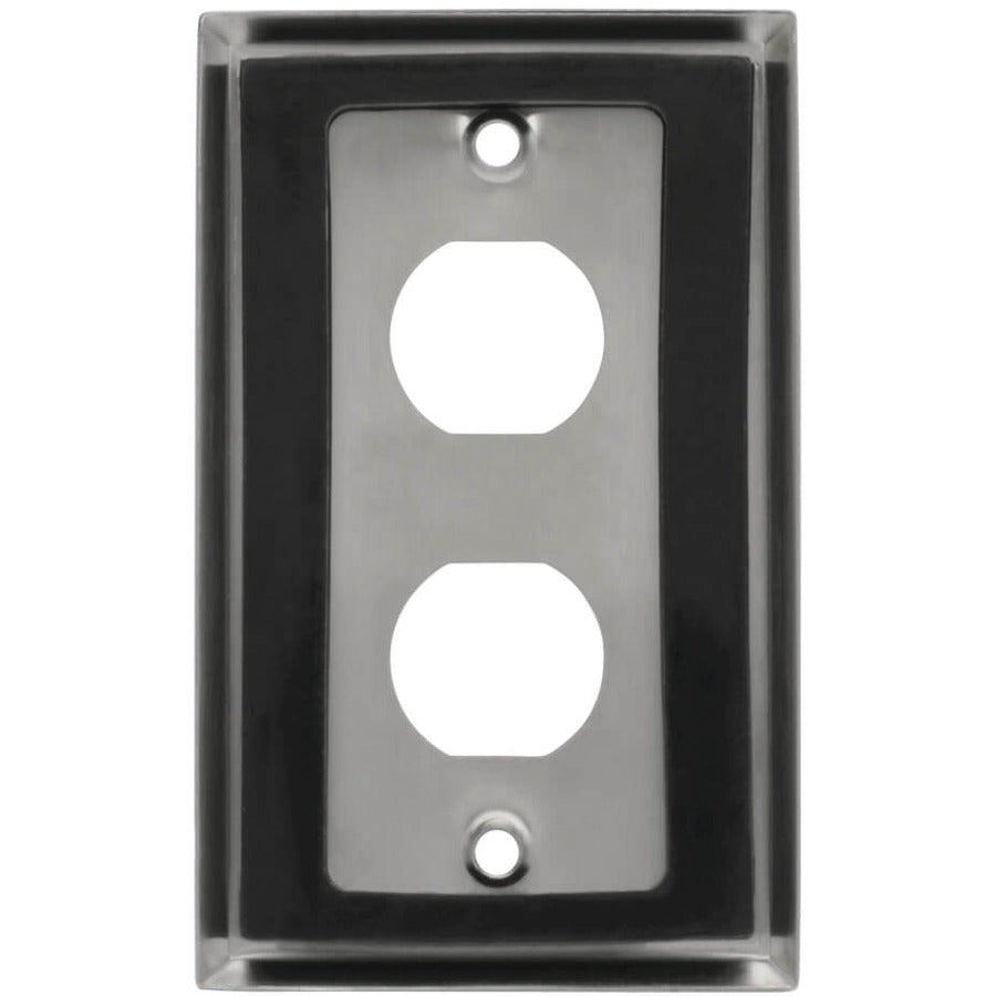 Tripp Lite by Eaton N206-FP02-IND RJ45 Bulkhead Wall Plate, 2 Cutouts, Industrial, Metal N206-FP02-IND