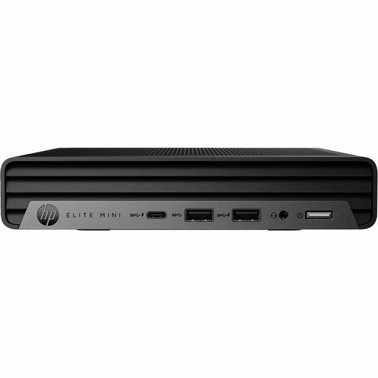 HP Elite Mini 600 G9 Desktop Computer - Intel Core i5 12th Gen i5-12500T Hexa-core (6 Core) 2 GHz - 16 GB RAM DDR5 SDRAM - 256 GB M.2 PCI Express NVMe SSD - Desktop Mini - Black 82J81UT#ABA