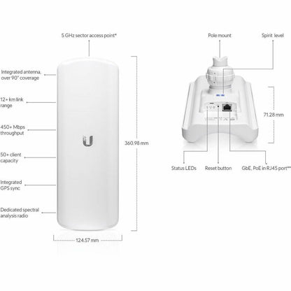 Ubiquiti airMAX LiteAP AC Single Band IEEE 802.11ac Wireless Access Point LAP-GPS