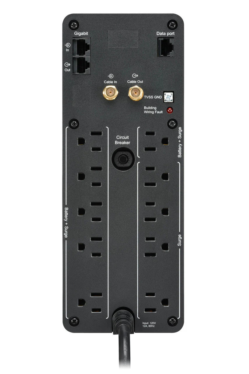 APC Back UPS PRO BR 1500VA, SineWave, 10 Outlets, 2 USB Charging Ports