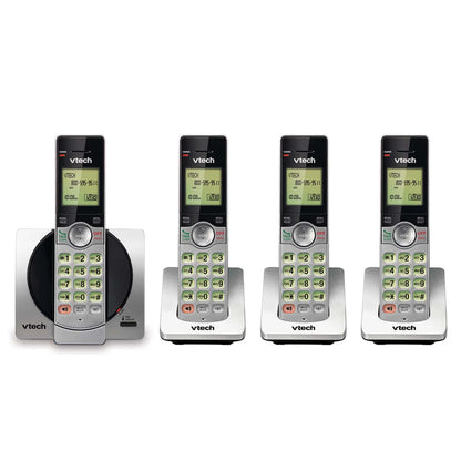 VTECH 4 Handset Cordless Phone with Caller ID/Call Waiting Silver