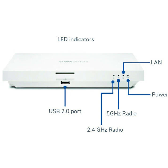 SonicWall SonicWave 231c IEEE 802.11ac 1.24 Gbit/s Wireless Access Point 02-SSC-2513