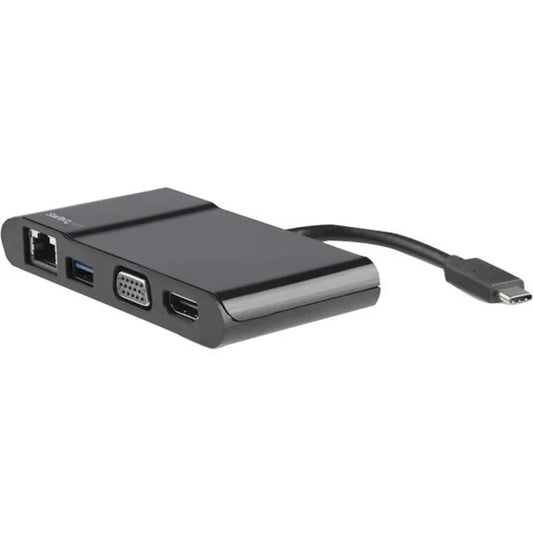 StarTech.com USB-C Multiport Adapter - Portable USB Type-C/TB3 Laptop Travel Dock with 4K HDMI or 1080p VGA - Gigabit Ethernet, USB-A 3.0 DKT30CHV