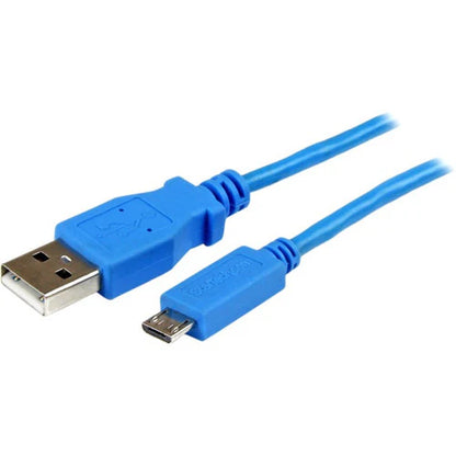 StarTech.com 1m Blue Mobile Charge Sync USB to Slim Micro USB Cable for Smartphones and Tablets - A to Micro B M/M USBAUB1MBL