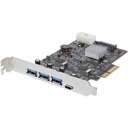 StarTech.com 4 Port USB 3.1 PCIe Card - 3x USB-A and 1x USB-C - 2x Dedicated Channels - USB C PCIe Card - PCIe to USB 3.1 - USB 3.1 Type C PCIe Card PEXUS313AC2V