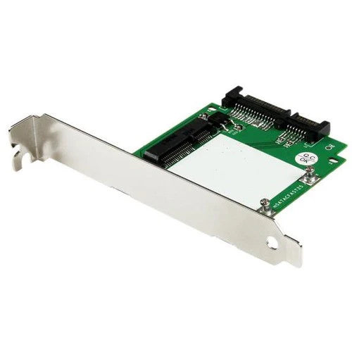 StarTech.com SATA to mSATA SSD Adapter w/ Full and Low Profile Brackets - SATA to Mini SATA Converter Card SAT32MSATPEX