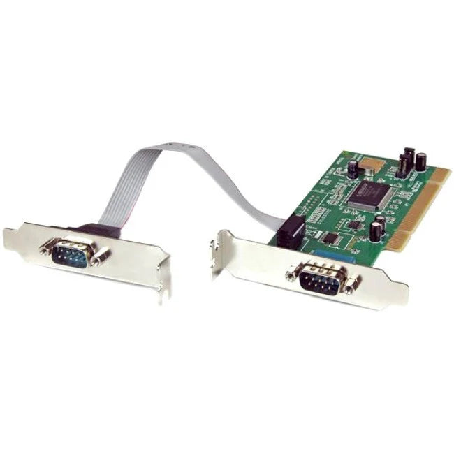 StarTech.com 2 Port PCI Low Profile RS232 Serial Adapter Card with 16550 UART - Low Profile 2 Port 16550 Serial PCI Card - Serial adapter - PCI - serial - 2 ports PCI2S550_LP