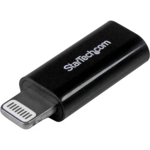 StarTech.com Black Apple 8-pin Lightning Connector to Micro USB Adapter for iPhone / iPod / iPad USBUBLTADPB