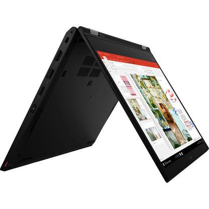 Lenovo ThinkPad L13 Yoga 20R5000MCA 13.3" Touchscreen 2 in 1 Notebook - 1920 x 1080 - Intel Core i3 (10th Gen) i3-10110U Dual-core (2 Core) 2.10 GHz - 4 GB RAM - 128 GB SSD - Glossy Black 20R5000MCA