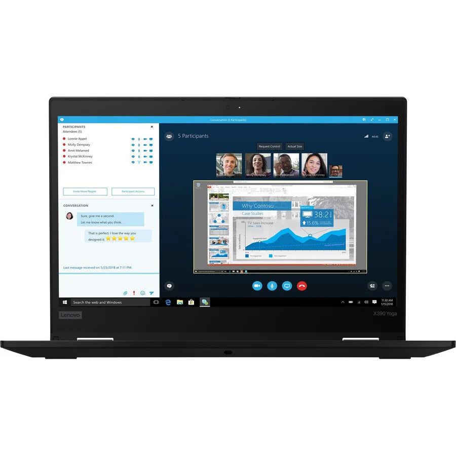 Lenovo ThinkPad X390 Yoga 20NN001DCA 13.3" Touchscreen 2 in 1 Notebook - 1920 x 1080 - Intel Core i7 (8th Gen) i7-8665U Quad-core (4 Core) 1.90 GHz - 16 GB RAM - 512 GB SSD - Black 20NN001DCA