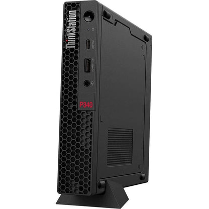 Lenovo ThinkStation P340 30DF0013US Workstation - 1 x Intel Hexa-core (6 Core) i5-10500T 2.30 GHz - 8 GB DDR4 SDRAM RAM - 256 GB SSD - Tiny - Raven Black 30DF0013US