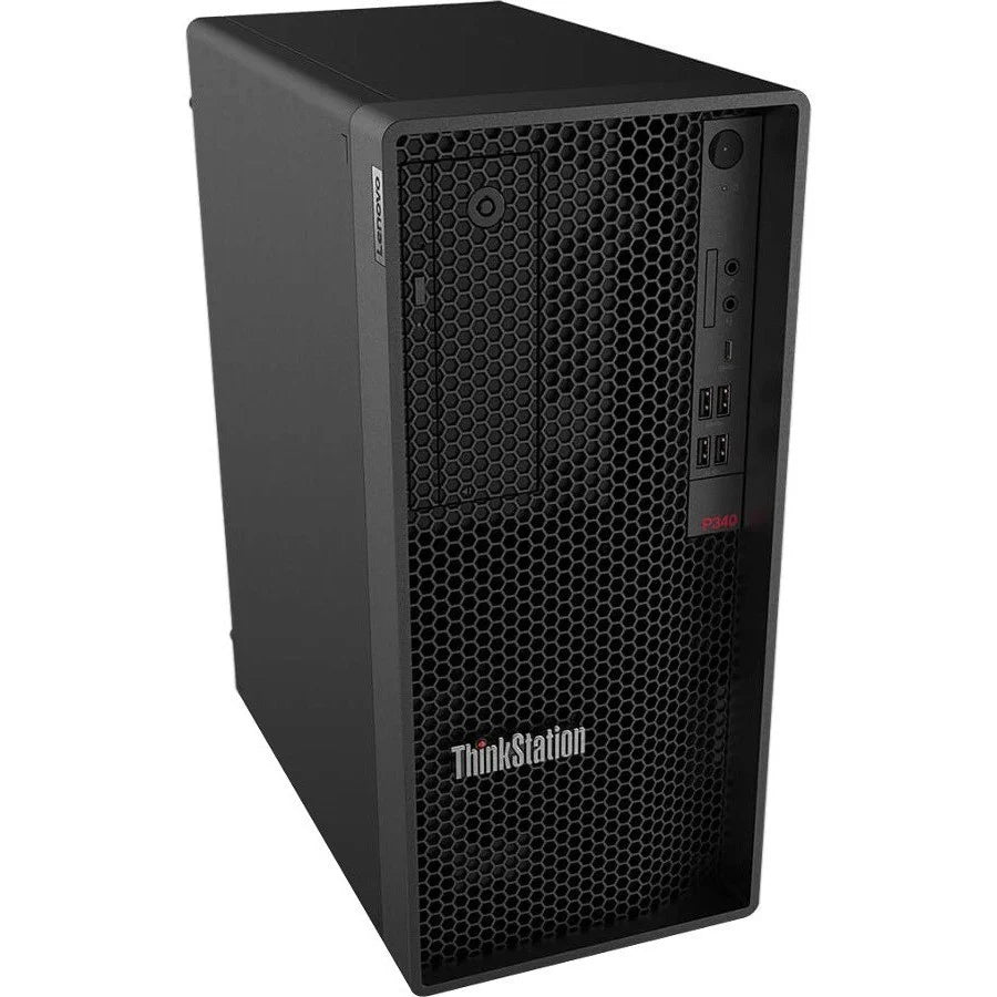 Lenovo ThinkStation P340 30DH00JCUS Workstation - 1 x Intel Octa-core (8 Core) i7-10700 2.90 GHz - 32 GB DDR4 SDRAM RAM - 1 TB SSD - Tower - Raven Black 30DH00JCUS