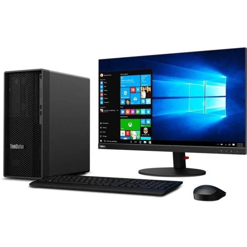 Lenovo ThinkStation P340 30DH00K7US Workstation - 1 x Intel Xeon Hexa-core (6 Core) W-1250P 4.10 GHz - 16 GB DDR4 SDRAM RAM - 512 GB SSD - Tower - Raven Black 30DH00K7US