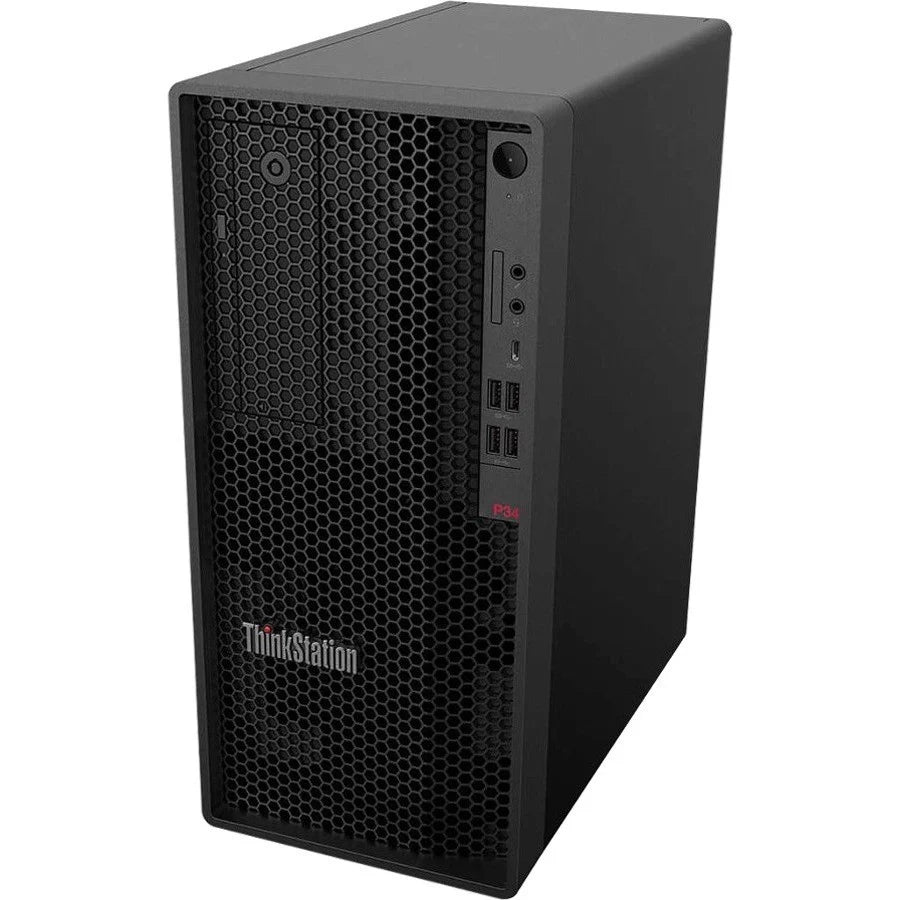 Lenovo ThinkStation P340 30DH00K7US Workstation - 1 x Intel Xeon Hexa-core (6 Core) W-1250P 4.10 GHz - 16 GB DDR4 SDRAM RAM - 512 GB SSD - Tower - Raven Black 30DH00K7US