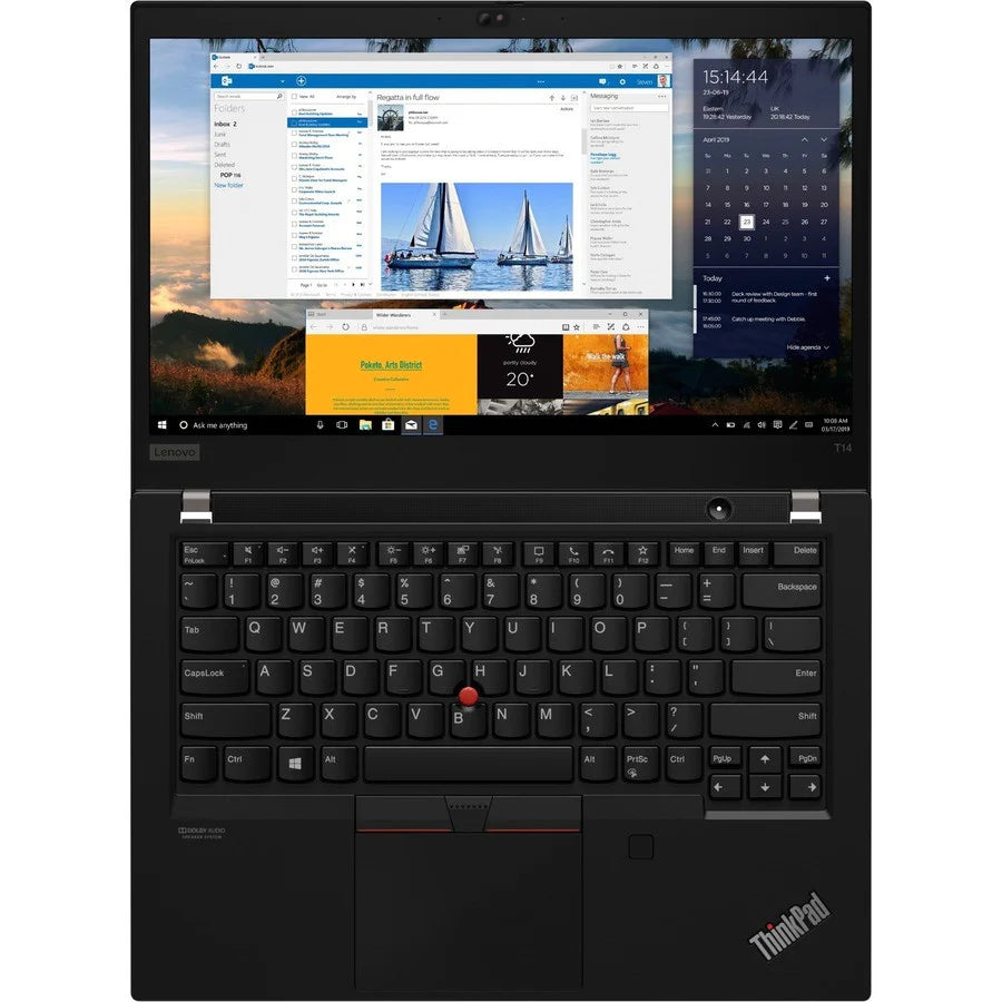 Lenovo ThinkPad T14 Gen 1 20UD003LUS 14" Touchscreen Notebook - Full HD - 1920 x 1080 - AMD Ryzen 5 PRO 4650U Hexa-core (6 Core) 2.10 GHz - 16 GB RAM - 256 GB SSD - Glossy Black 20UD003LUS