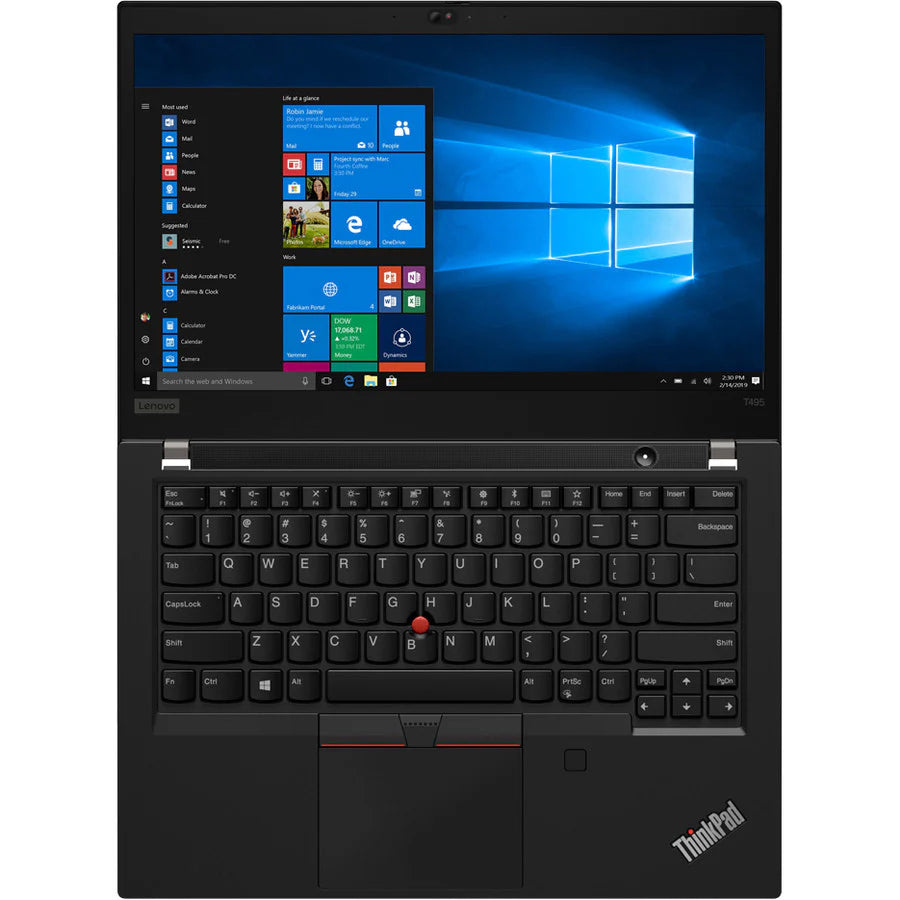 Lenovo ThinkPad T495 20NJ0007CA 14" Touchscreen Notebook - 1920 x 1080 - AMD Ryzen 7 3700U Quad-core (4 Core) 2.30 GHz - 16 GB RAM - 512 GB SSD - Glossy Black 20NJ0007CA