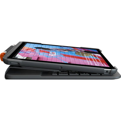 Logitech Slim Folio Keyboard/Cover Case (Folio) Apple iPad (7th Generation), iPad (8th Generation) Tablet - Black 920-009460