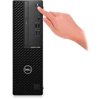 Dell OptiPlex 3000 3080 Desktop Computer - Intel Core i3 10th Gen i3-10105 - 8 GB RAM DDR4 SDRAM - 128 GB NVMe M.2 PCI Express M.2 SSD - Small Form Factor - Black 1RG7W