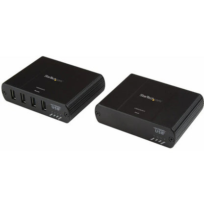 StarTech.com Newer version is USB2G4LEXT2NA - 4 Port USB 2.0 over Gigabit LAN or Direct Cat5e/Cat6 Ethernet Extender System - up to 330 ft USB2G4LEXT2