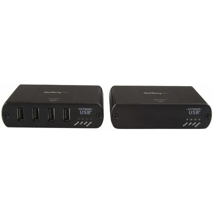 StarTech.com Newer version is USB2G4LEXT2NA - 4 Port USB 2.0 over Gigabit LAN or Direct Cat5e/Cat6 Ethernet Extender System - up to 330 ft USB2G4LEXT2