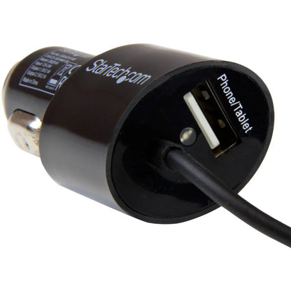 Star Tech.com Black Dual Port Car Charger with Micro USB Cable and USB 2.0 Port - High Power (21 Watt / 4.2 Amp) USBUB2PCARB