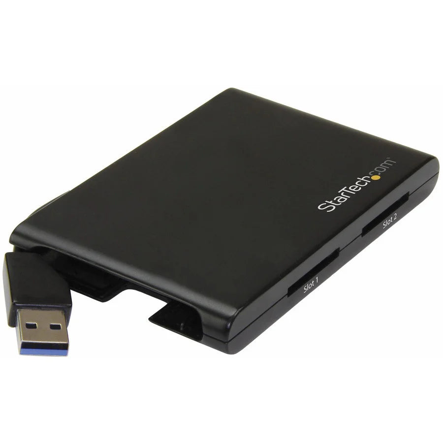 StarTech.com 2 Slot USB 3.0 SD Card Reader w/ UASP - SD 4.0 UHS II - TAA Compliant - USB SD Card Reader - Dual SD Card Reader 2SD4FCRU3