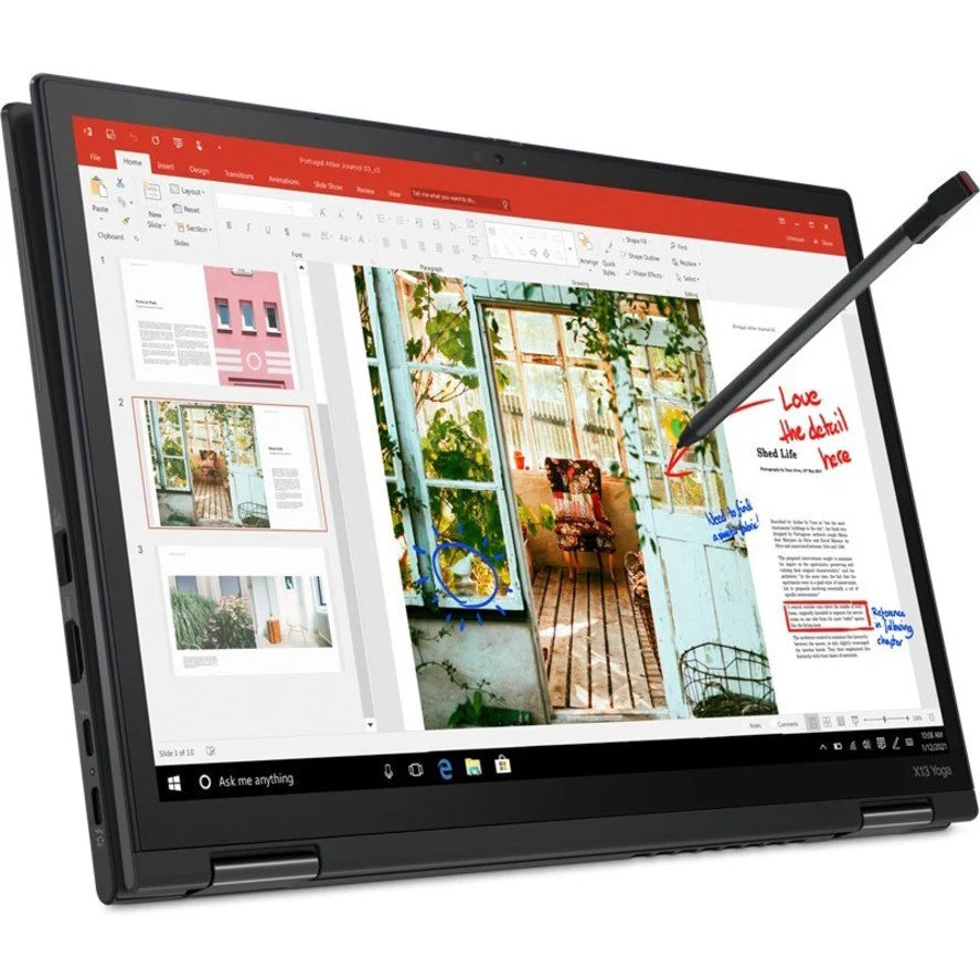 Lenovo ThinkPad X13 Yoga Gen 2 20W80037US 13.3" Touchscreen 2 in 1 Notebook - WUXGA - 1920 x 1200 - Intel Core i5 11th Gen i5-1135G7 Quad-core (4 Core) 2.40 GHz - 8 GB RAM - 256 GB SSD - Black 20W80037US