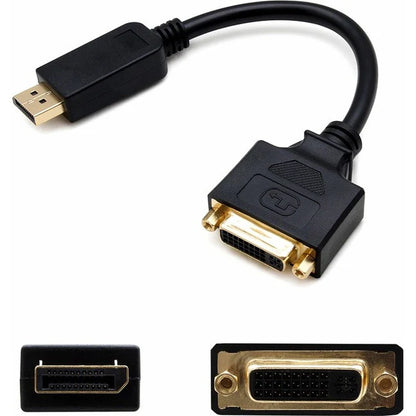 AddOn Displayport to DVI Active Adapter Cable - Male to Female DP2DVIA