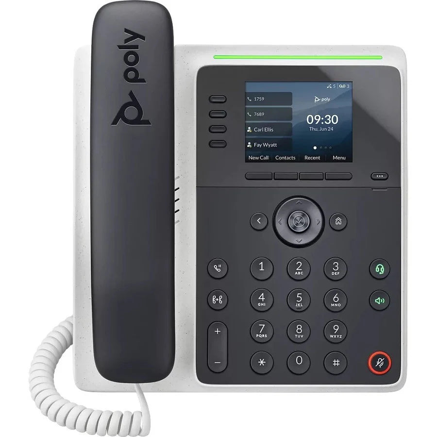 Poly Edge E100 IP Phone - Corded - Corded - NFC - Desktop, Wall Mountable - TAA Compliant 2200-86980-025