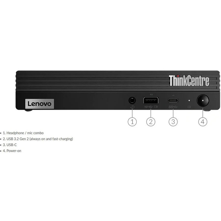 Lenovo ThinkCentre M80q 11DN0037US Desktop Computer - Intel Core i5 10th Gen i5-10500T Hexa-core (6 Core) 2.30 GHz - 16 GB RAM DDR4 SDRAM - 512 GB SSD - Tiny - Raven Black 11DN0037US