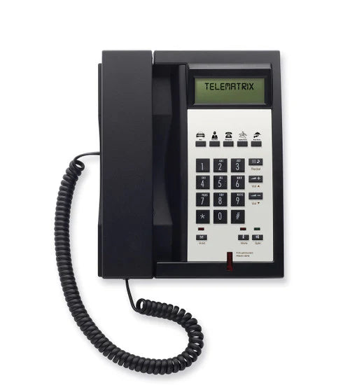 Telematrix 3300IP-MWD5 Single Line SIP Guest Room Phone Black