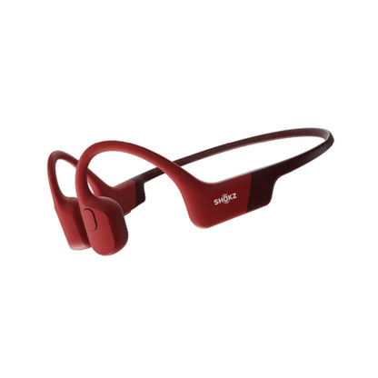 AfterShokz OpenRun Bluetooth Headset with Mic Bone Conduction - Lightweight - Waterproof IP67 - 8Hr Battery Life - Red