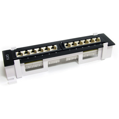 StarTech.com 12 Port 1U Wall Mount Cat 6 110 Patch Panel C6PANL4512