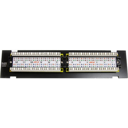 StarTech.com 12 Port 1U Wall Mount Cat 6 110 Patch Panel C6PANL4512