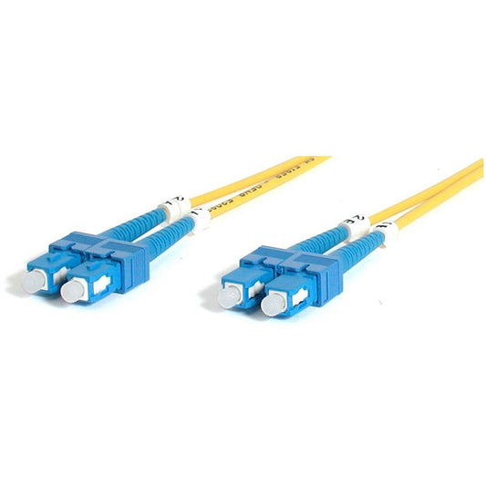 StarTech.com 2m Fiber Optic Cable - Single-Mode Duplex 9/125 - LSZH - SC/SC - OS1 - SC to SC Fiber Patch Cable SMFIBSCSC2