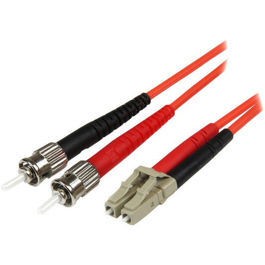 StarTech.com 2m Fiber Optic Cable - Multimode Duplex 50/125 - LSZH - LC/ST - OM2 - LC to ST Fiber Patch Cable 50FIBLCST2