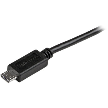 StarTech.com 1 ft Mobile Charge Sync USB to Slim Micro USB Cable for Smartphones and Tablets - A to Micro B M/M USBAUB1BK