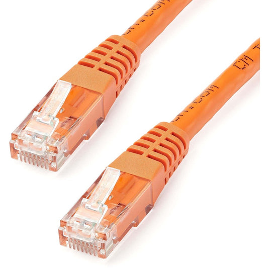 StarTech.com 100ft CAT6 Ethernet Cable - Orange Molded Gigabit - 100W PoE UTP 650MHz Category 6 Patch Cord UL Certified Wiring/TIA C6PATCH100OR