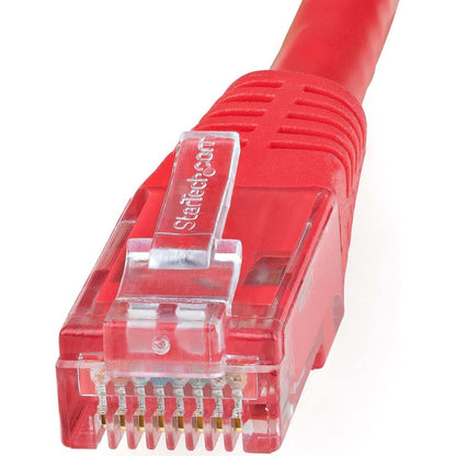 StarTech.com 100ft CAT6 Ethernet Cable - Red Molded Gigabit - 100W PoE UTP 650MHz - Category 6 Patch Cord UL Certified Wiring/TIA C6PATCH100RD