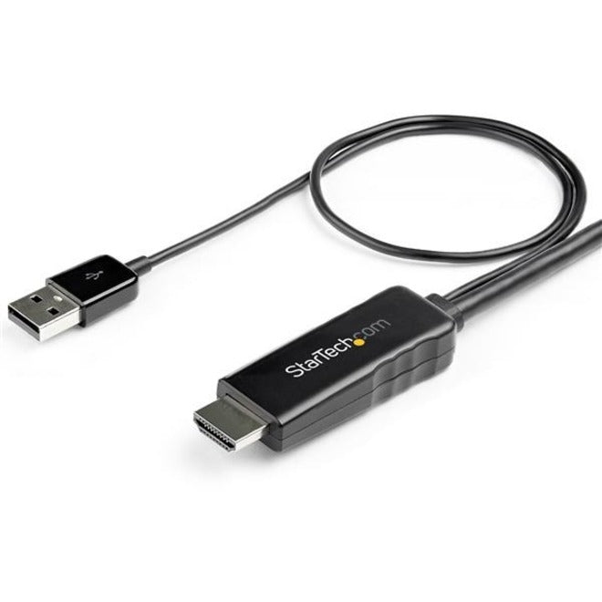 StarTech.com 6ft (2m) HDMI to DisplayPort Cable 4K 30Hz - Active HDMI 1.4 to DP 1.2 Adapter Cable with Audio - USB Powered Video Converter HD2DPMM6