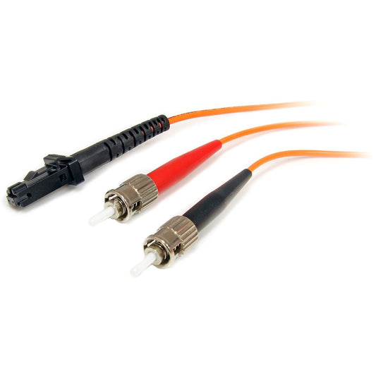 StarTech.com 1m Fiber Optic Cable - Multimode Duplex 62.5/125 - LSZH - MTRJ/ST - OM1 - MTRJ to ST Fiber Patch Cable FIBMTST1