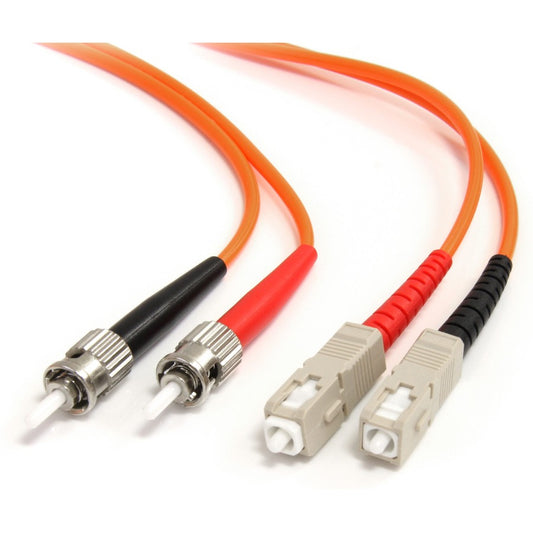 StarTech.com 1m Fiber Optic Cable - Multimode Duplex 62.5/125 - LSZH - ST /SC - OM1 - ST to SC Fiber Patch Cable FIBSTSC1