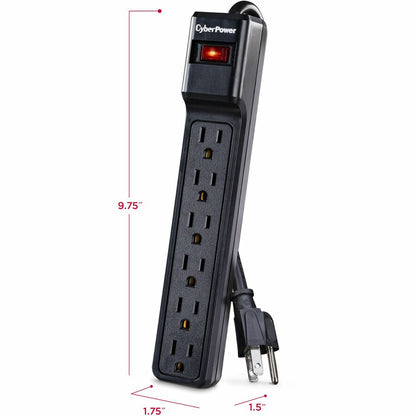 CyberPower CSB604 Essential 6-Outlets Surge Suppressor with 900 Joules and 4FT Cord - Plain Brown Boxes CSB604